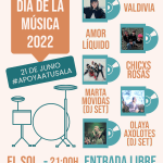 DÍA DE LA MÚSICA: Valdivia + Amor Líquido + Chicxs Rosas + Marta Movidas (DJ set) + Olaya Axolotes (DJ set)