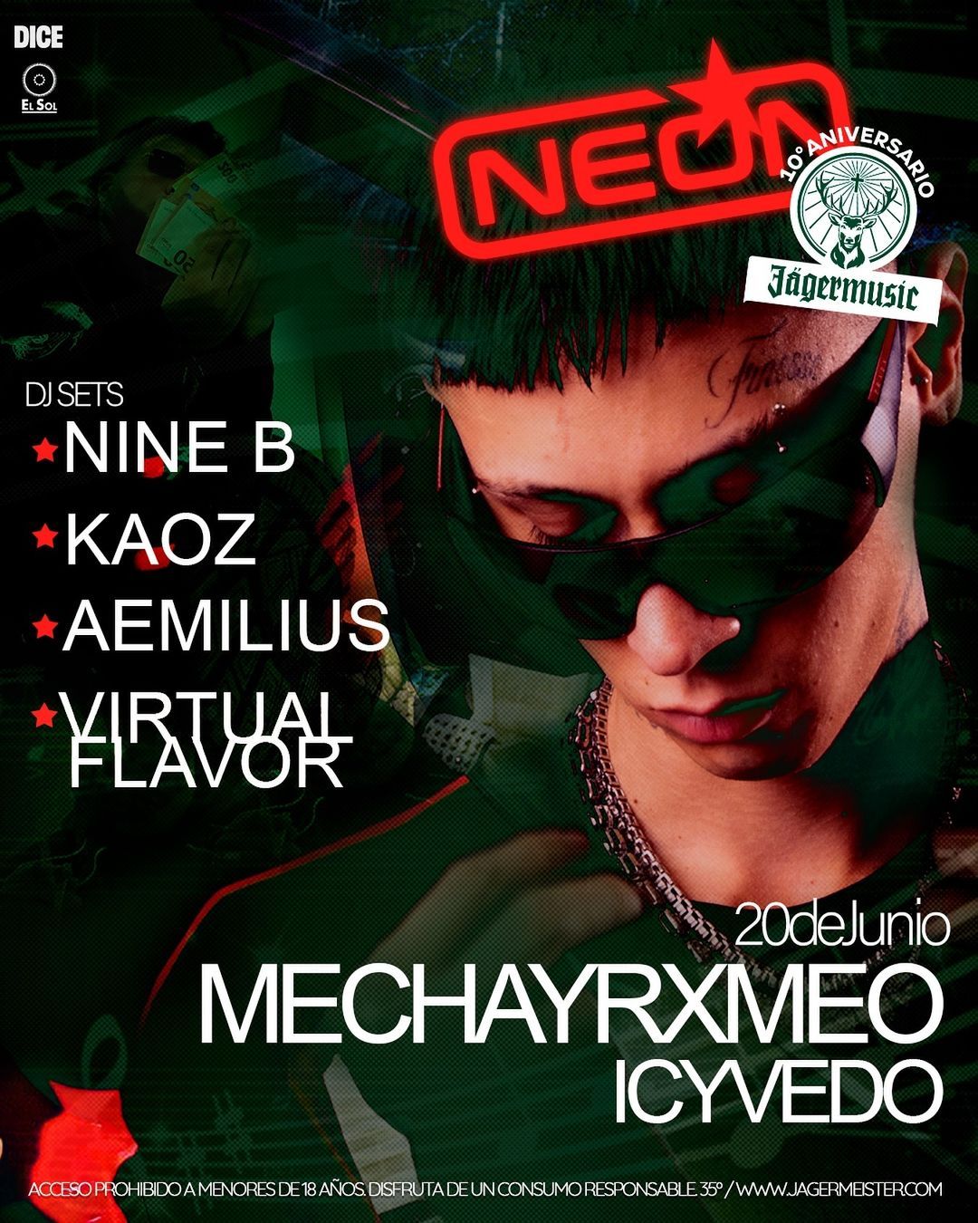 Neón StarClub: Mechayrxmeo & Icy vedo (showcases) + Nine B + Aemilius + Kaoz +  Virtual Flavour