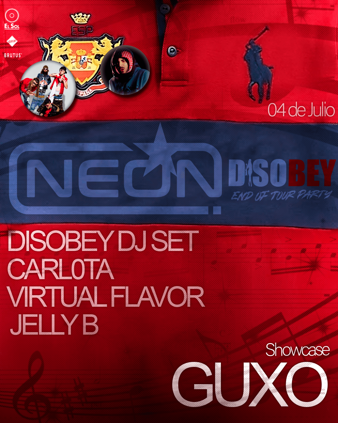 Neón StarClub presenta fiesta Disobey: Carl0ta + Jelly b + Virtual Flavour  + DisobeyDJset + Guxo (showcase)