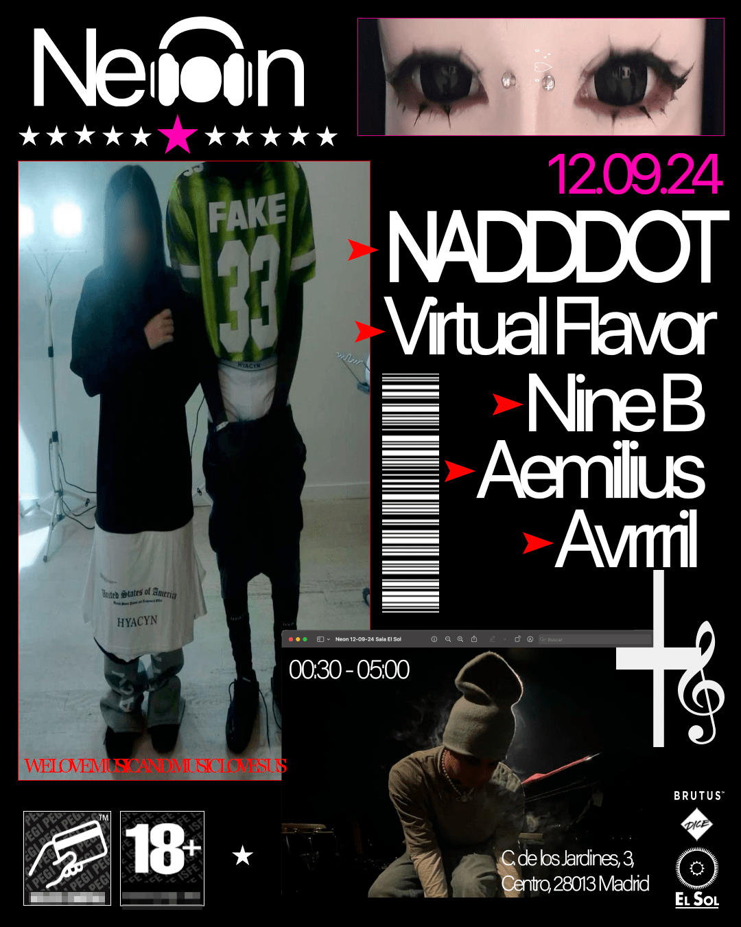 Neón: Nadddot + Aemilius + Nine B + Avril + Virtual Flavor