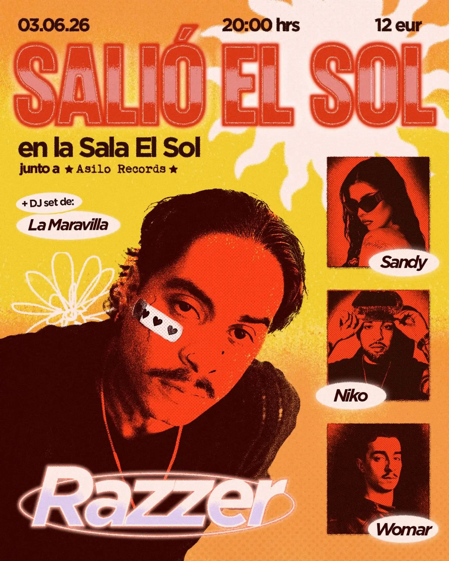 SALIÓ EL SOL: RAZZER BUCCARELLI + WOMAR + SANDY + NIKO LA FABRICA + DJ SET 'LA MARAVILLA'