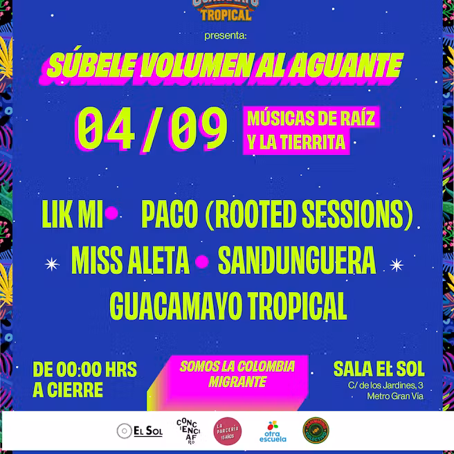 Guacamayo Tropical presenta: Súbele Volumen al Aguante (CLUB)
